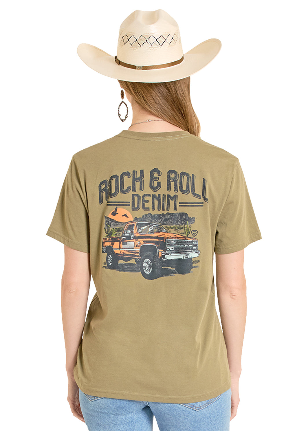 Rock & Roll Truck Graphic Tee Olive