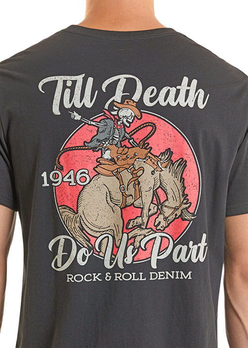 Rock & Roll Till Death Do Us Part Graphic T-Shirt Black