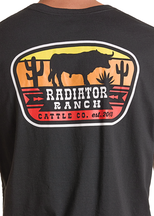 Rock & Roll Dale Cattle Graphic T-Shirt Black