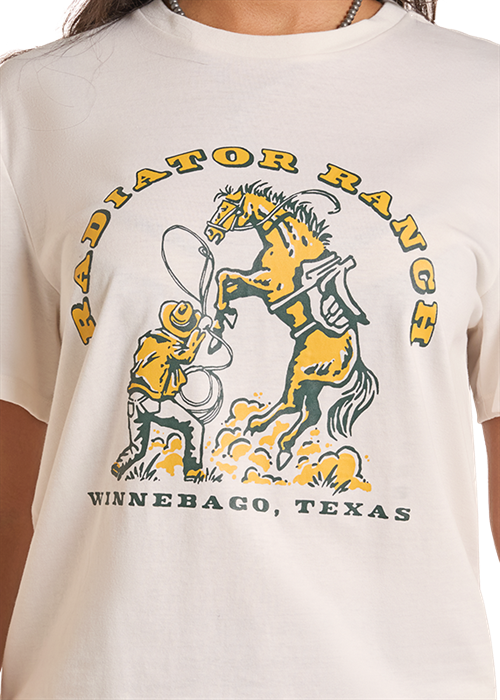 Rock & Roll x Dale Brisby Bronco Graphic T-Shirt Natural