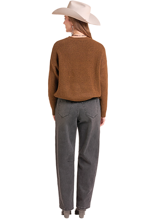 Rock & Roll Bootstitch Sweater Rust