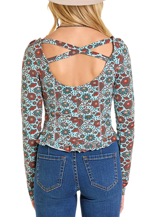 Rock & Roll Floral Print Jersey Top Stillwater