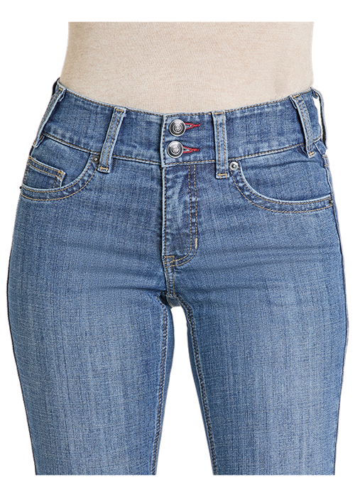 Rock & Roll Double Button Trouser Medium Wash
