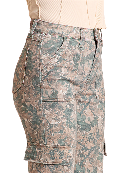Rock & Roll Wide Leg Cargo Pant Faded Camo