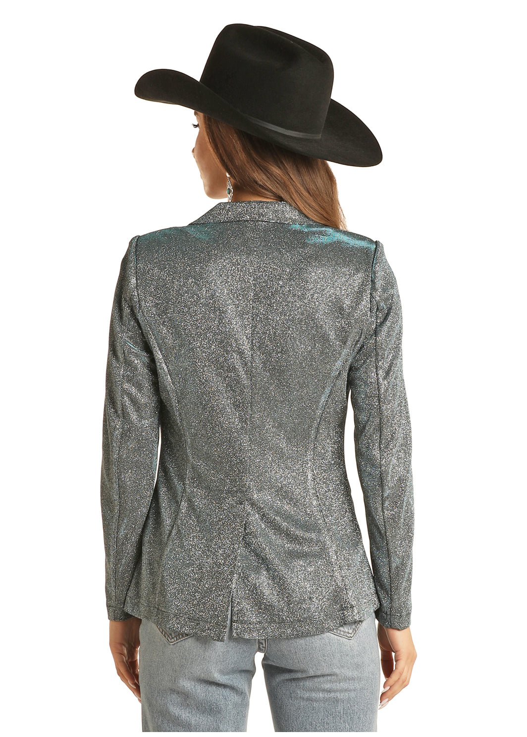 Rock & Roll Iridescent Blazer Teal