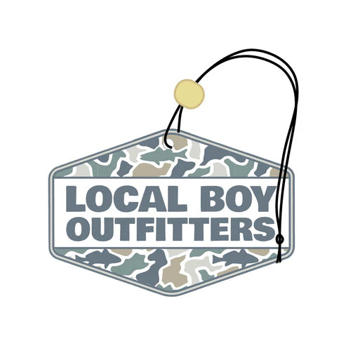 Local Boy Air Freshener Fish Camo Diamond Crest