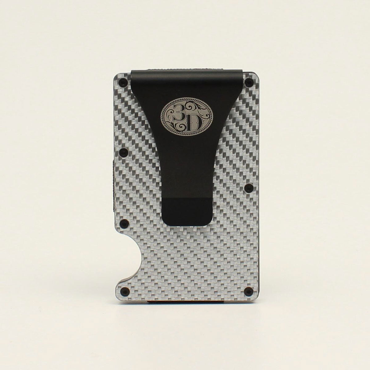 3D Smart Wallet Woven Pattern Grey