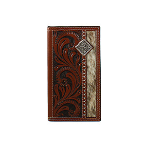 3D Hand Tooled Hair On Rodeo Wallet