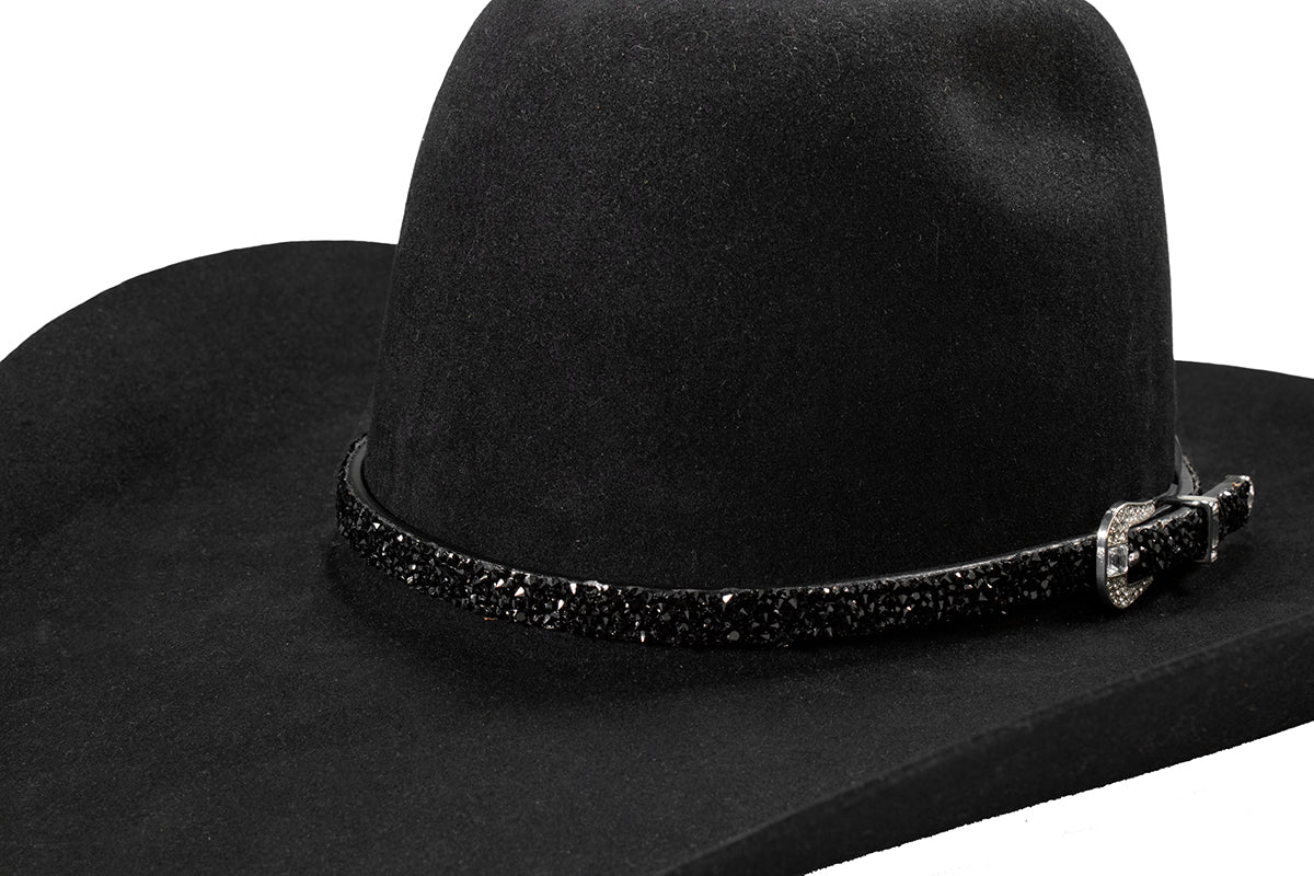 3D Blacked Out Diamond Hatband