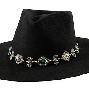 3D Oval/Butterfly Concho Hat Band