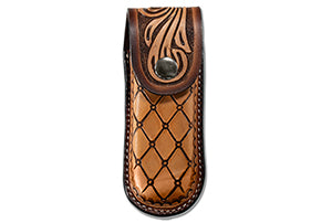 3D Diamond Floral Brown Knife Case