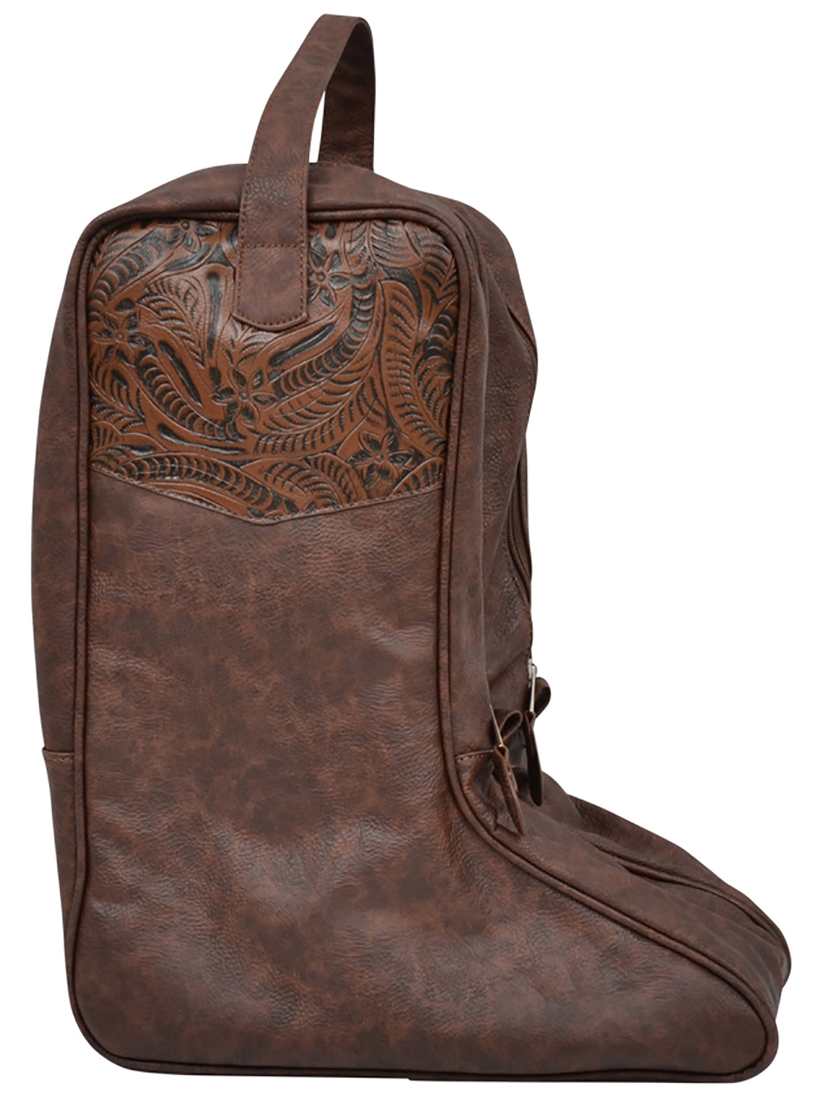 3D Brown Leather Boot Bag