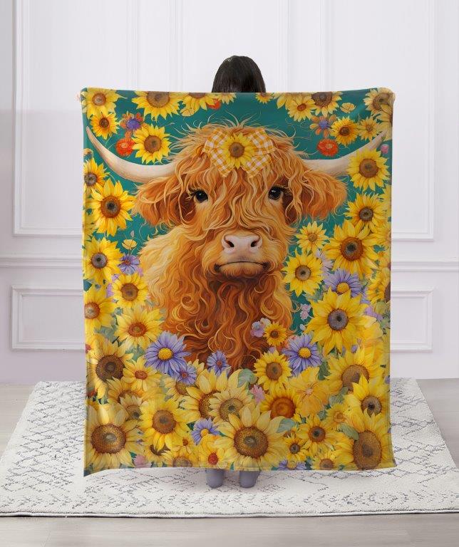 Duke Imports Highland Cow Throw