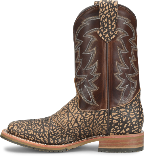 Double H Becknell Boot Almond Bison / Chocolate Cowhide