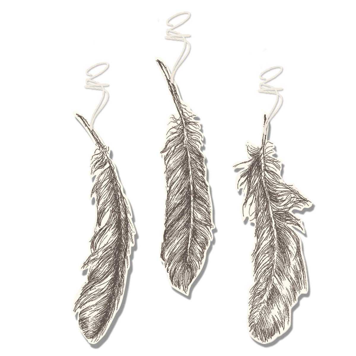 Two's Company Feather Book Mark