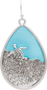 Rain Bluewater Turtle Teardrop Earring