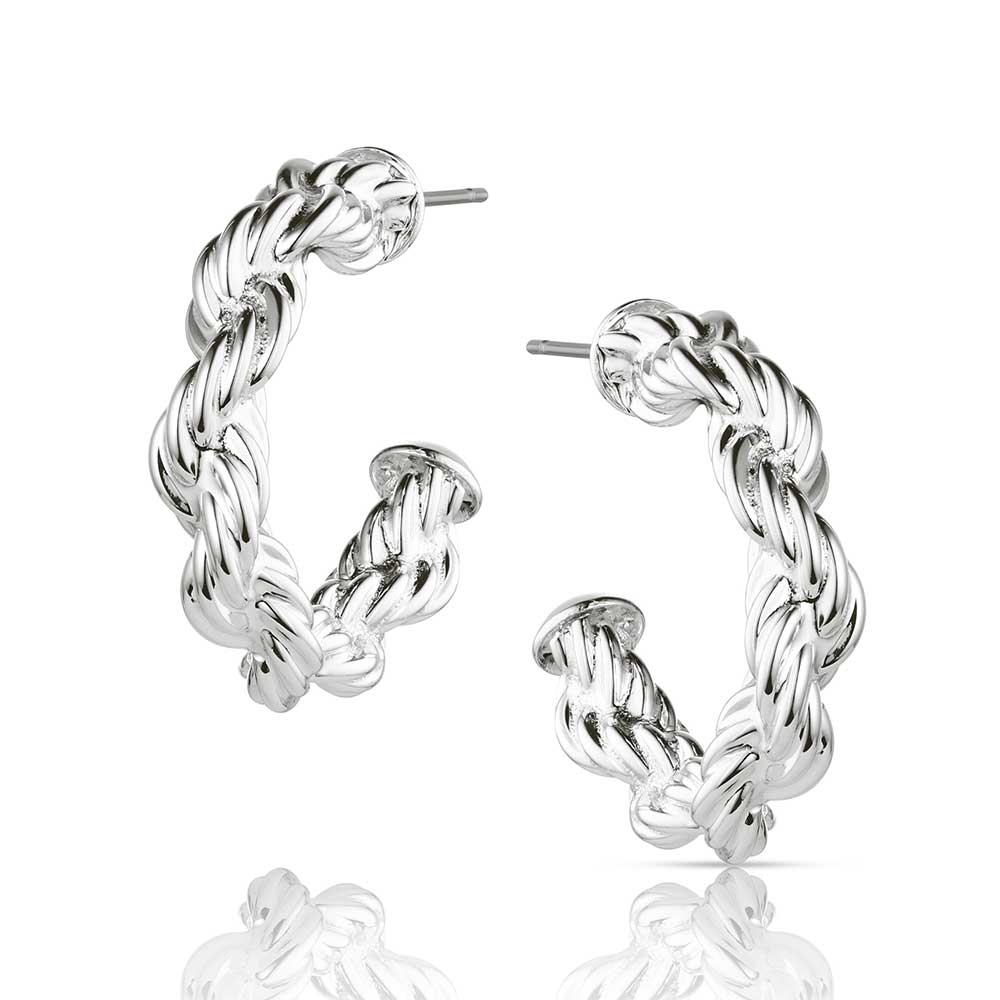 Montana Plaited Rope Hoop Earrings