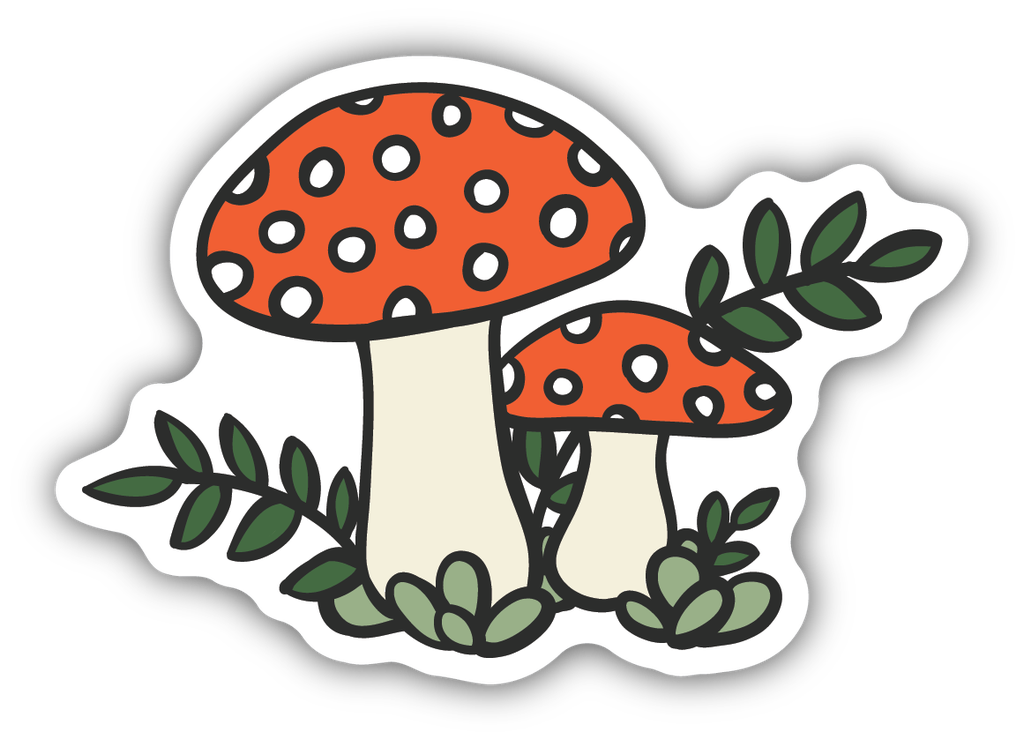 Stickers Northwest Mushroom Sketch