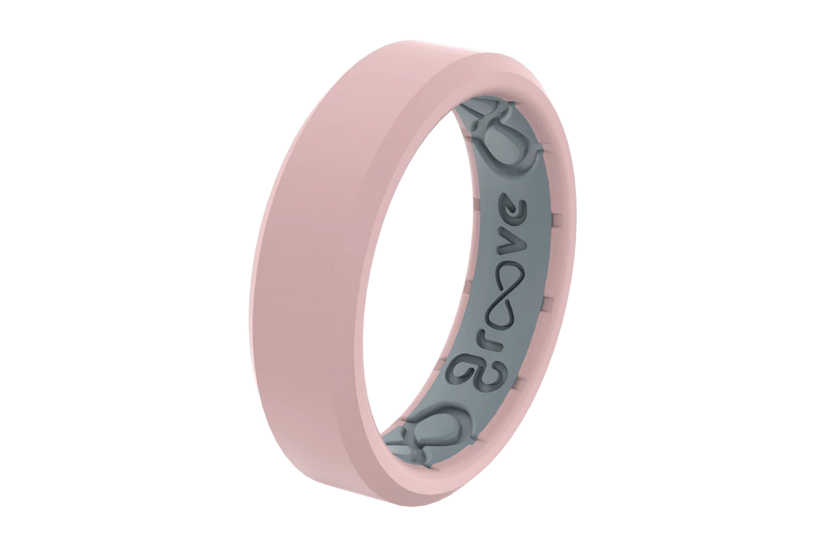 Groove Edge Thin Rose Quartz