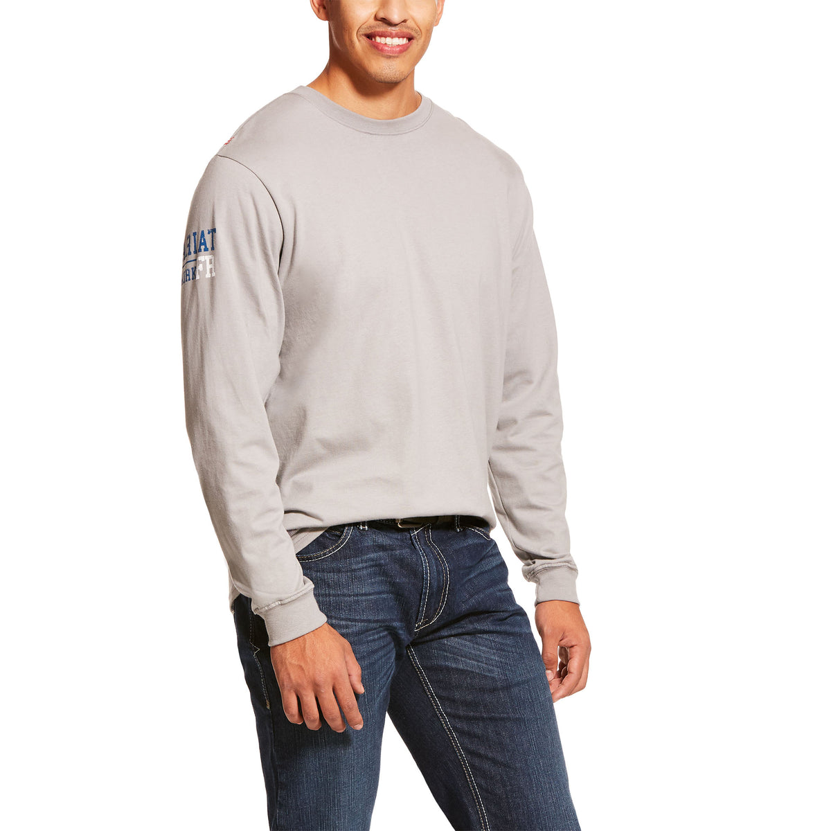 Ariat FR Americana Graphic Long Sleeve Shirt Gray