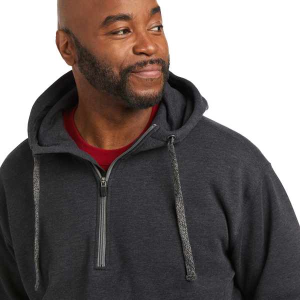 Ariat Rebar Workman 1/4 Zip Hoodie Charcoal