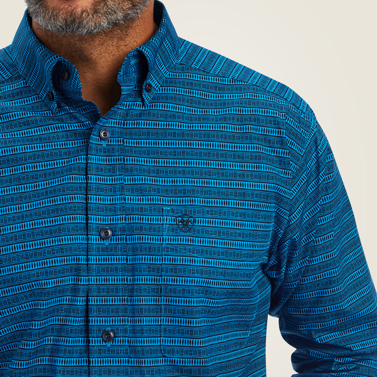 Ariat Mens Beasley Classic Long Sleeve Shirt Blue