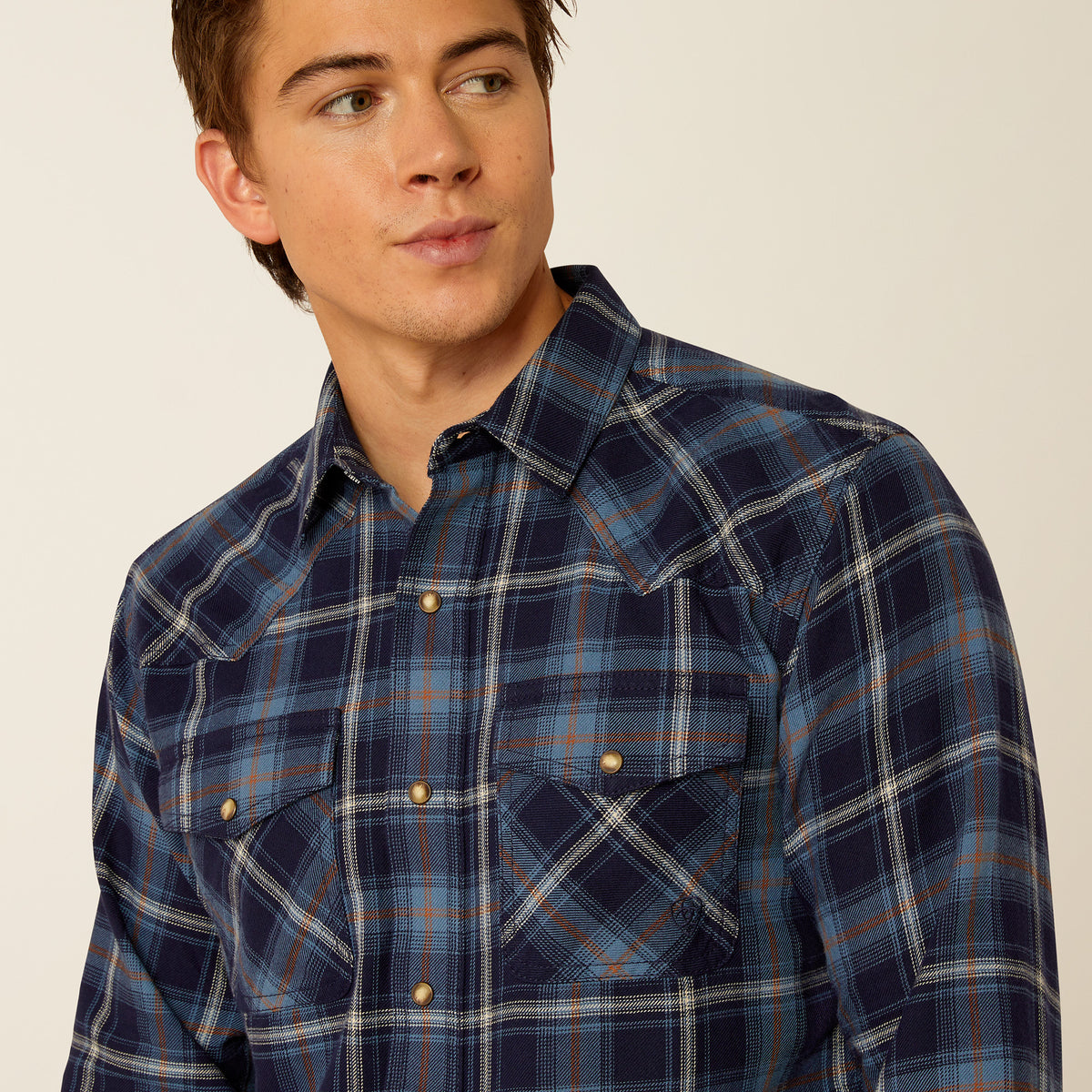 Ariat Hugo Retro Long Sleeve Snap Shirt Maritime Blue