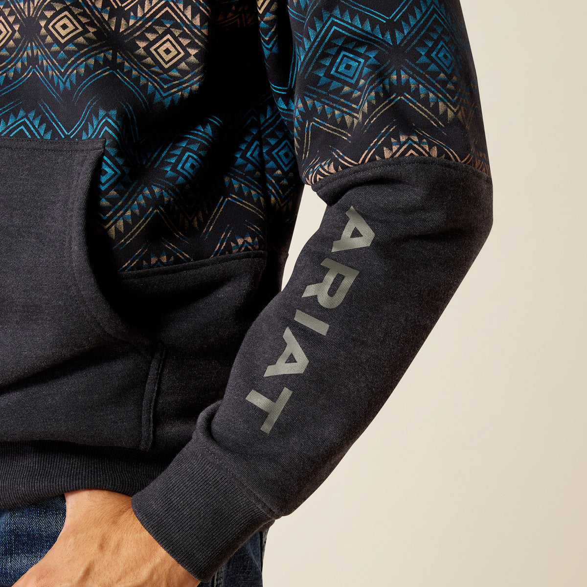 Ariat Color Block Hoodie Navy