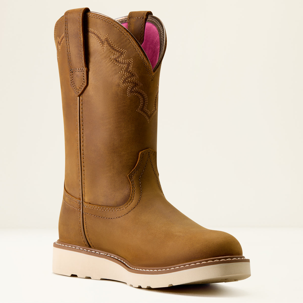 Ariat Ladies Southlite Waterproof Round Toe Western Boot Distressed Brown