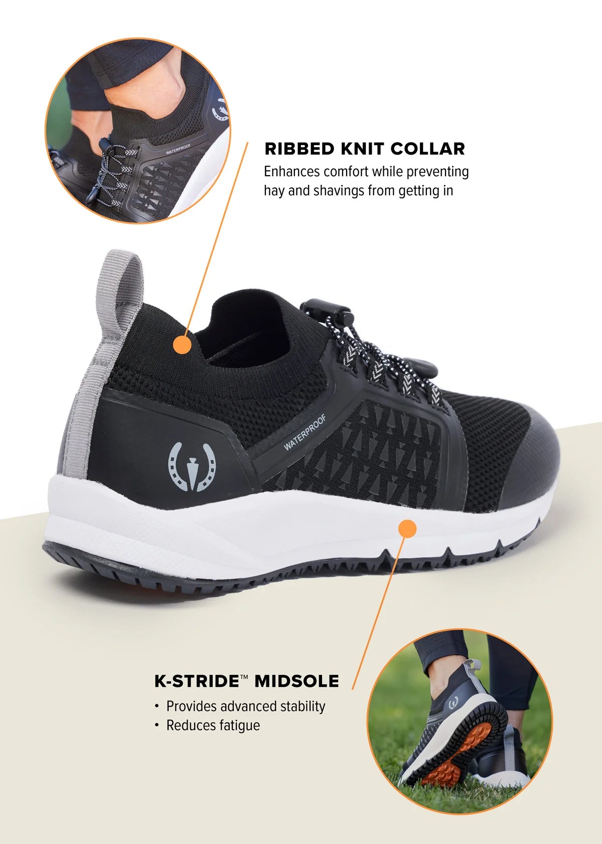 Kerrits Groundwork Waterproof Sneaker Black/ Sterling
