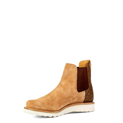 Horse Power Tobacco Suede/Elephant Wedge Romeo