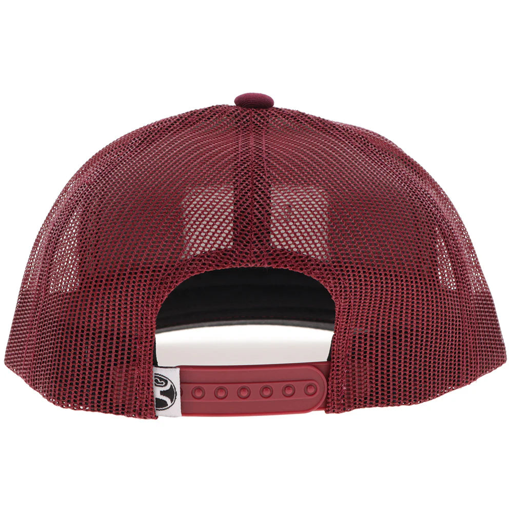Hooey Doc Hat Maroon with Rectangle Patch
