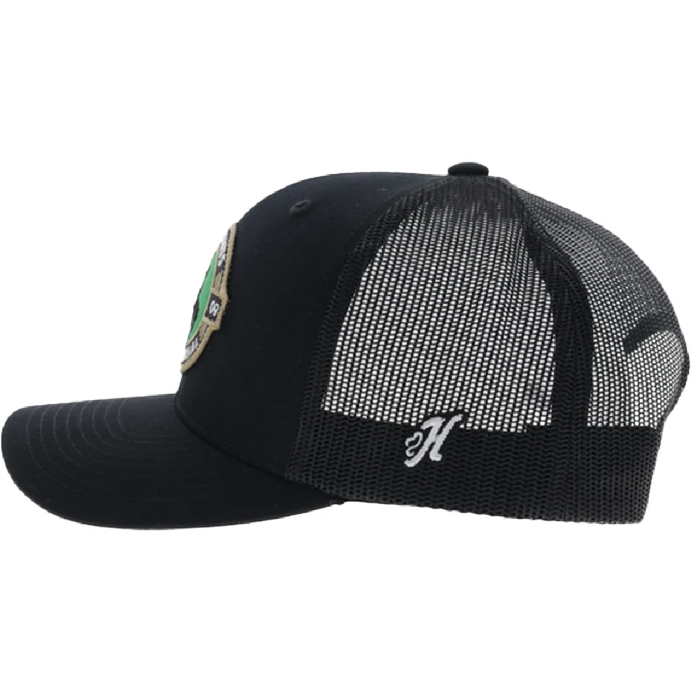Hooey Pinch 5-Panel Trucker Snapback Hat Black