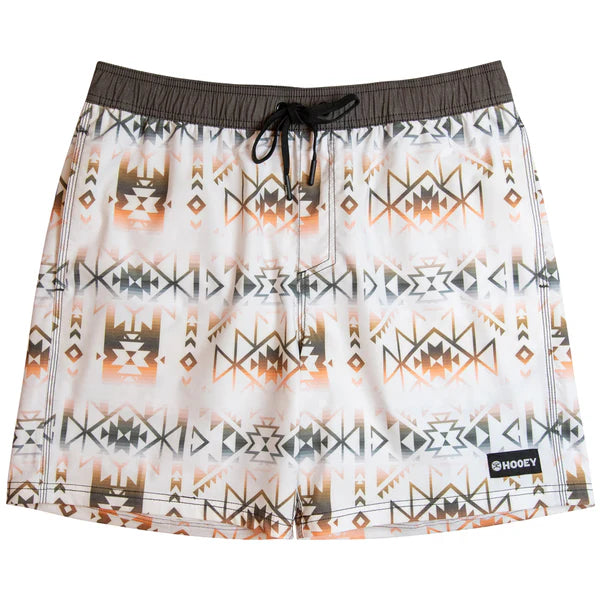 Hooey Big Wake Shorts White/Brown Aztec