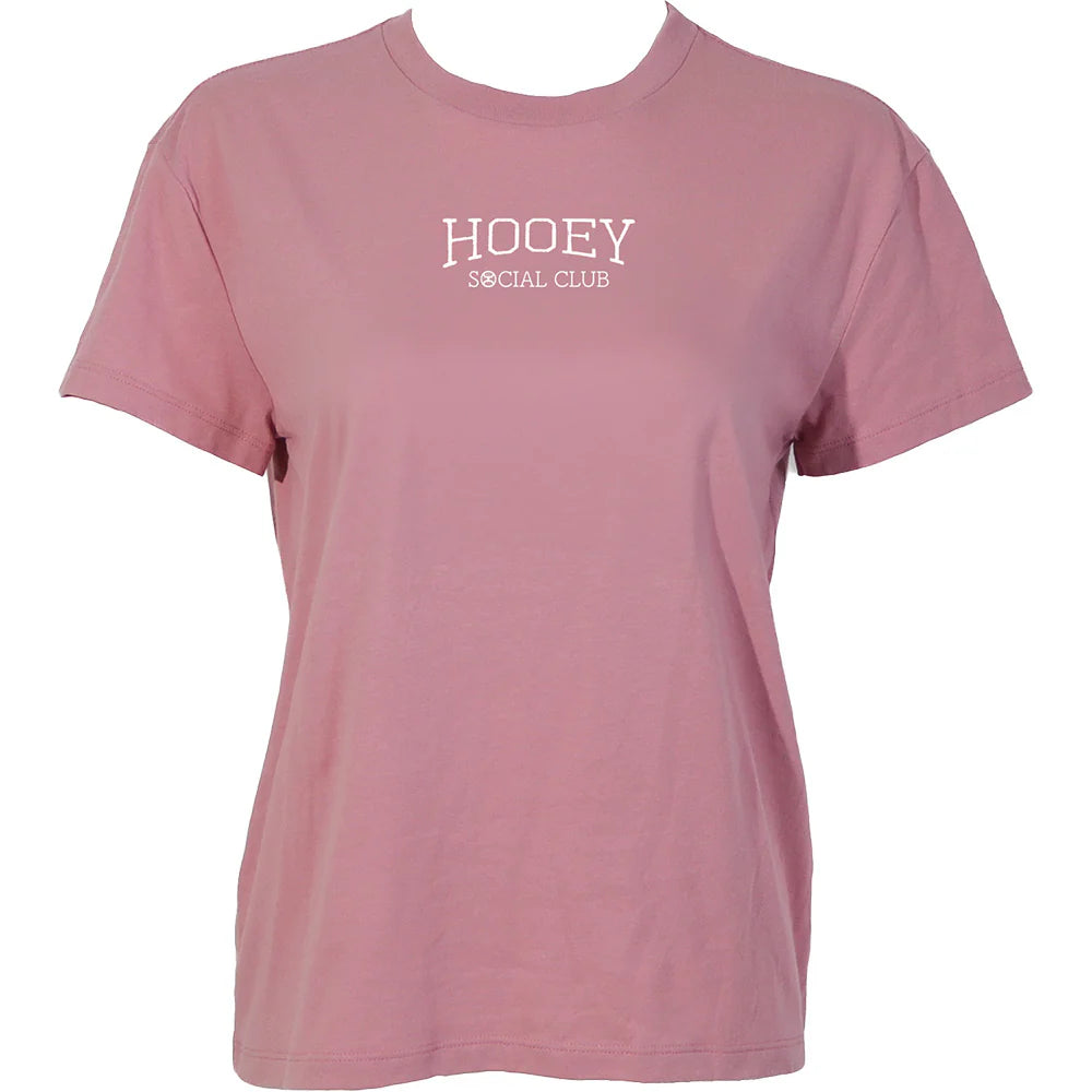 Hooey Social Club T-shirt Pink with Grey & White Cactus