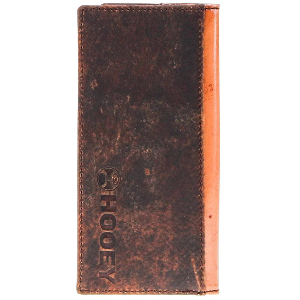 Hooey Grayson Tan Tooled/Brown Rodeo Wallet