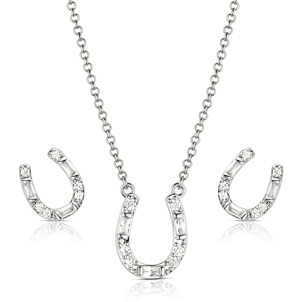 Montana Lucky Stride Horseshoe Jewelry Set