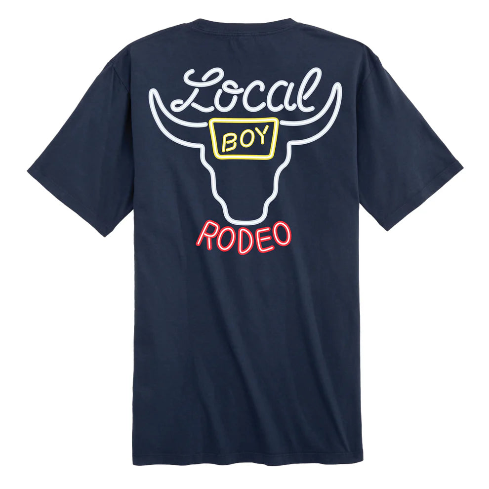 Local Boy Neon Banquet Short Sleeve T-Shirt China Blue
