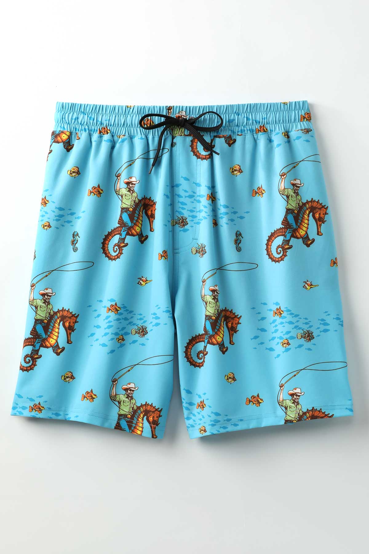 Cinch Mens Swim Trunk Roping Seahorse
