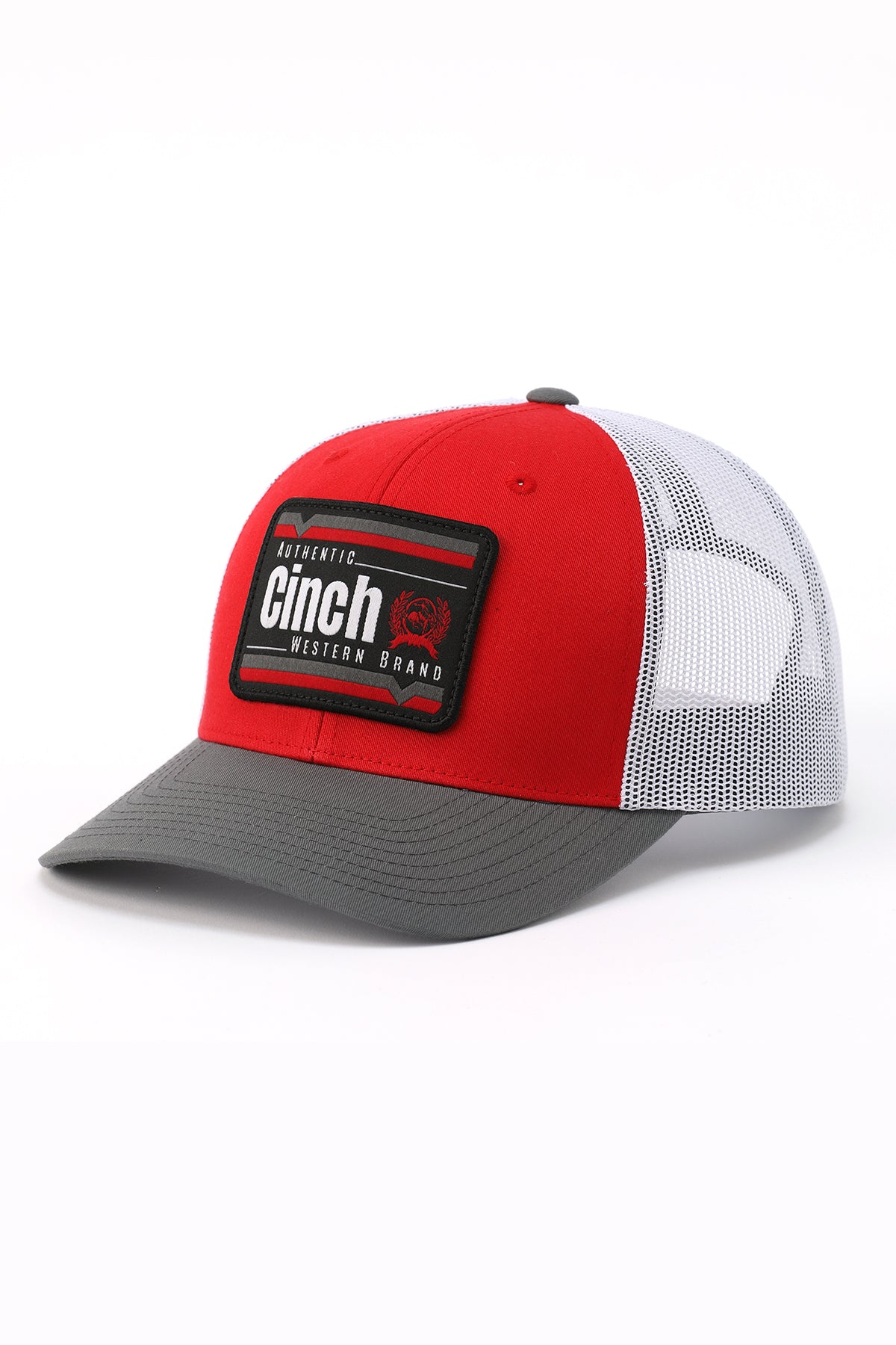 Cinch Western Brand Logo Hat Red/Grey