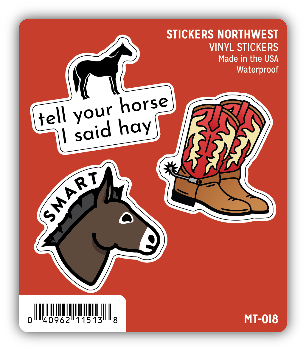 Stickers Northwest Snarky Cowboy Mini Trio