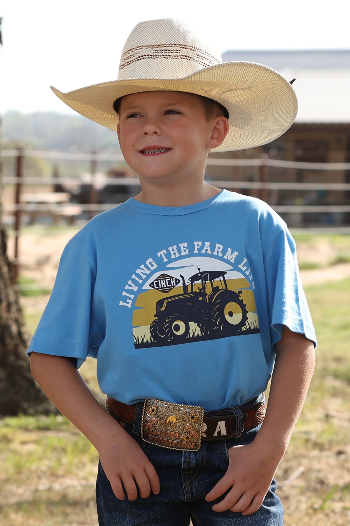 Cinch Kids Farm Life T-Shirt Blue