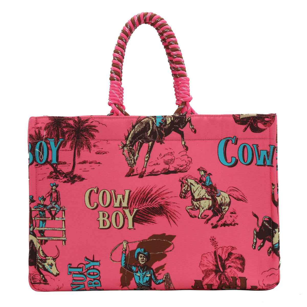 Montana West Wrangler Cowboy Canvas Wide Tote