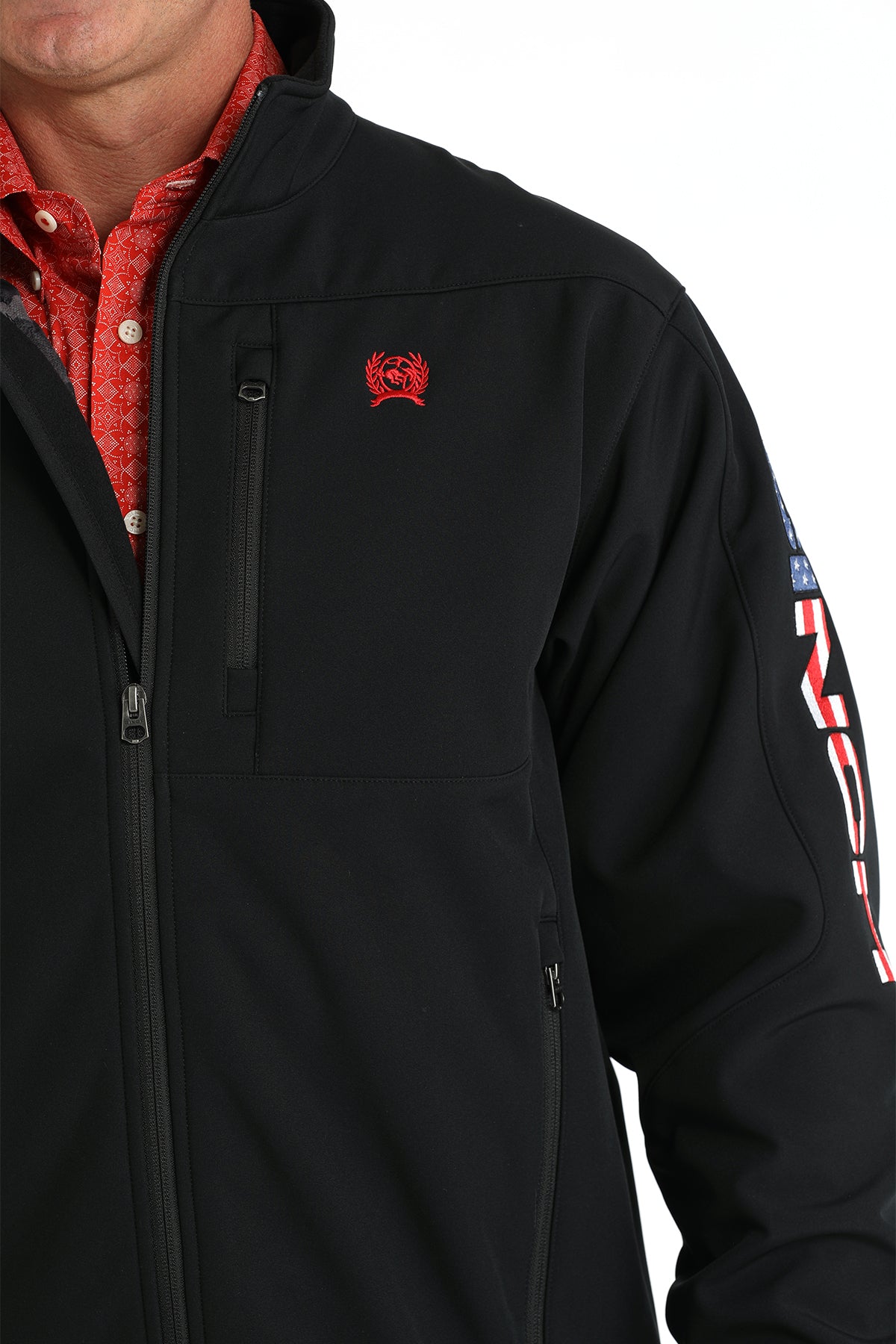 Cinch Softshell Jacket Americana Sleeve Black