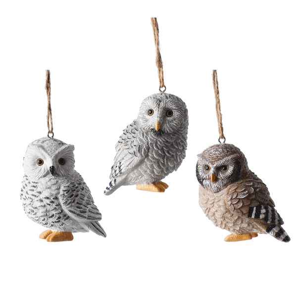Resin Owl Ornaments