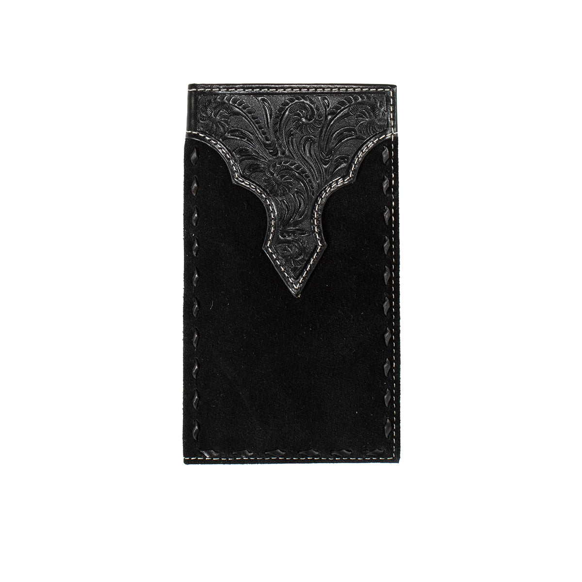 Nocona Black Roughout Rodeo Wallet