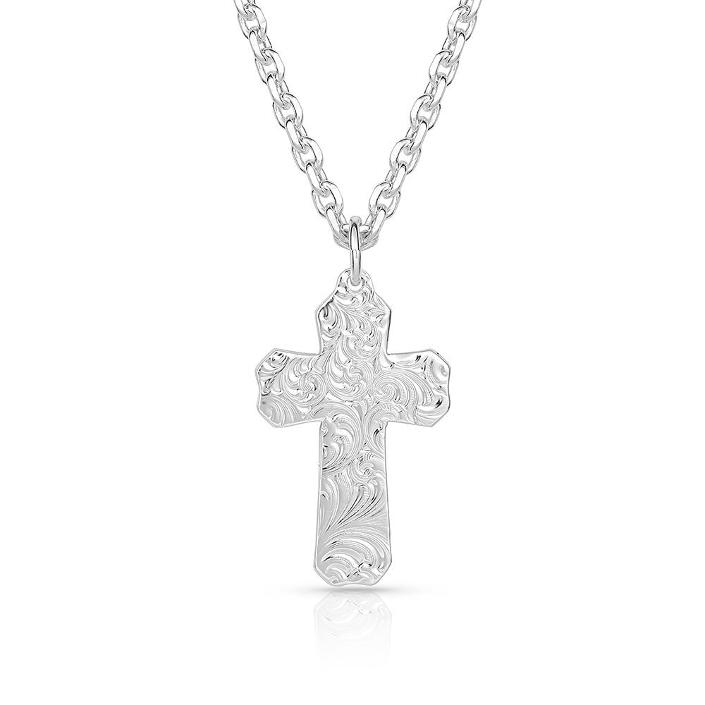 Montana Patriotic Cross Necklace