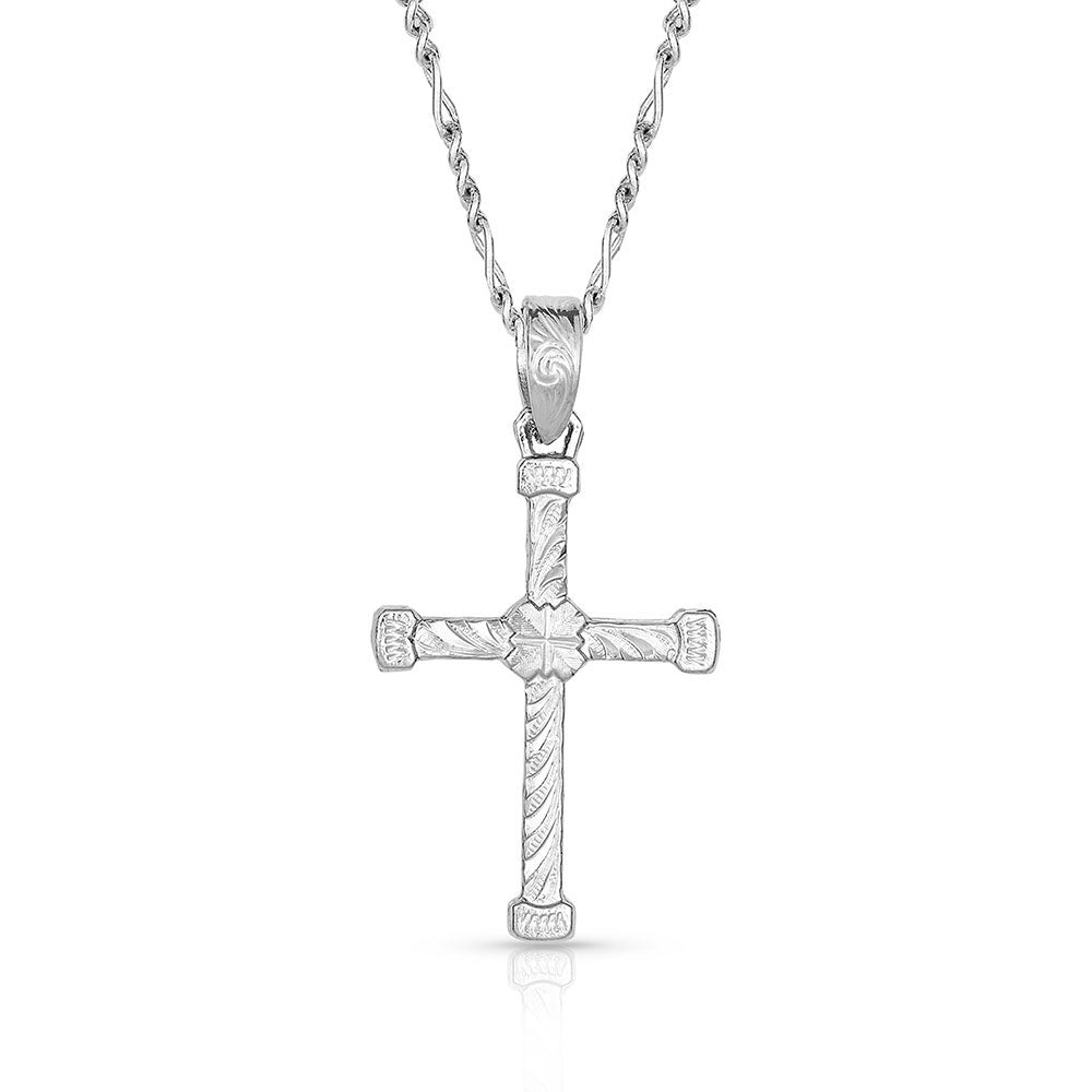 Montana Horseshoe Nail Cross Necklace