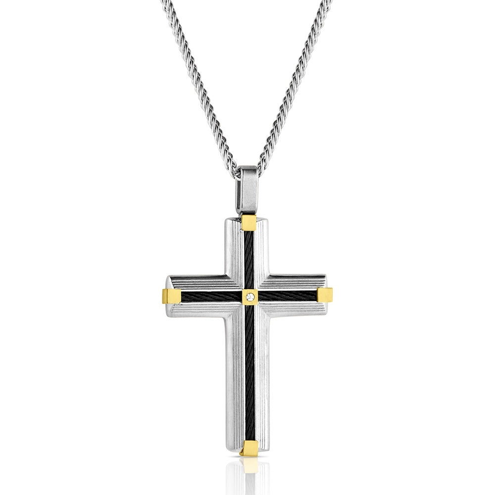 Montana Golden Points Cross Necklace