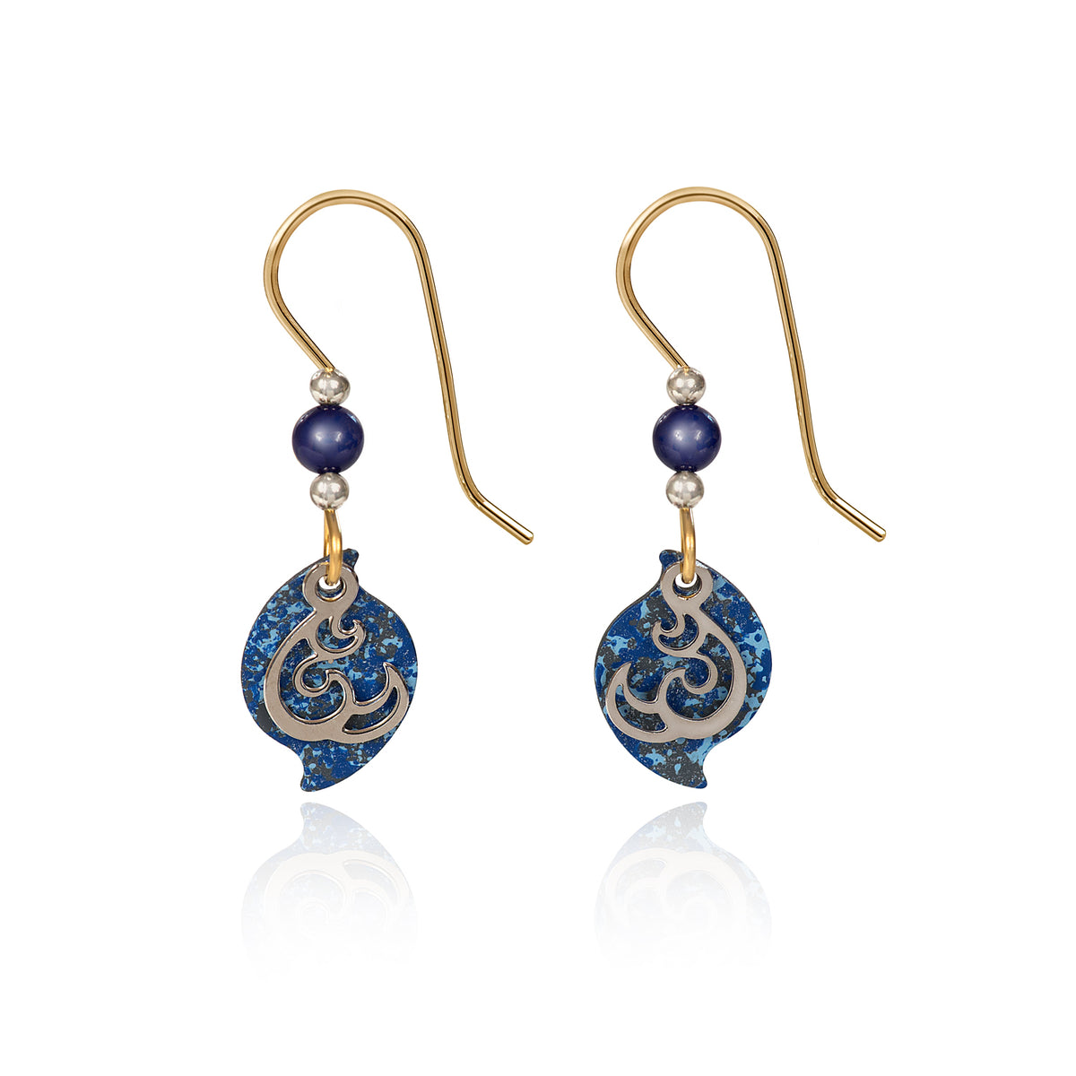 Silver Forest Earring Blue Wave Dangle
